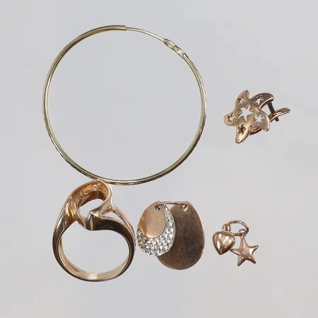 Diverse guld, defekt/slitet, 14K Vikt: 11,8 g