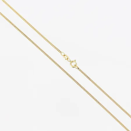 Kedja, Pansar, 45,5cm, bredd 1,5mm, 18K. Vikt: 4,6 g