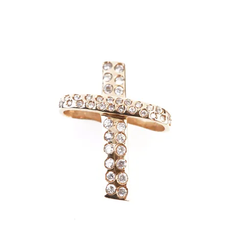 Hänge m vita stenar, 32mm x 25mm, 18k Vikt: 7,2 g