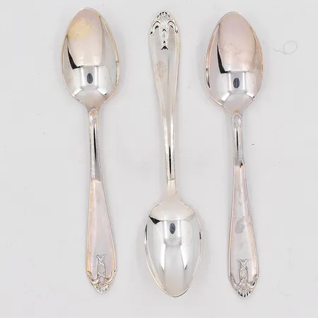 3 Kaffeskedar, modell Vasa, GAB, längd 12cm, silver 830/1000  Vikt: 43,3 g