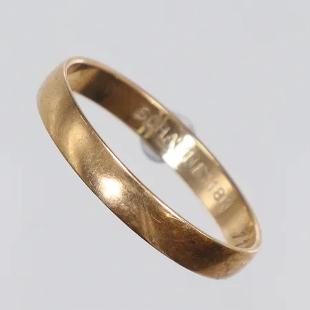 Ring stl 17½, bredd 2mm, gravyr, 18K Vikt: 1,7 g