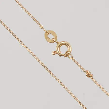 Kedja pansarlänk, 43cm, bredd: 0,8mm, 18K, 1,6g.