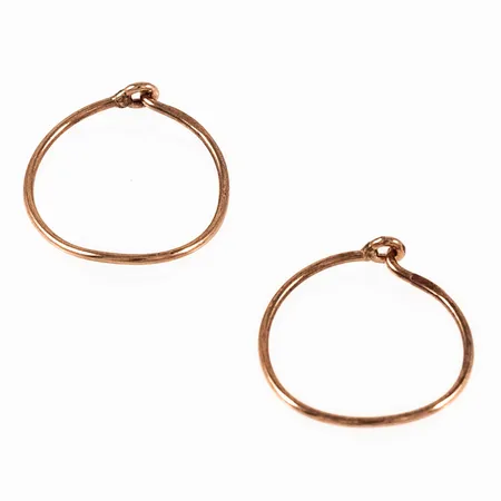 Läkringar Ø 12 mm i 14K guld. Vikt: 0,3g. 