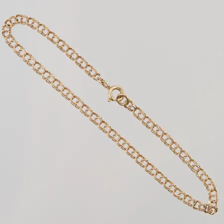 Armband Bismarc 17cm, bredd:3mm, skeva länkar, 18K 2,1g.