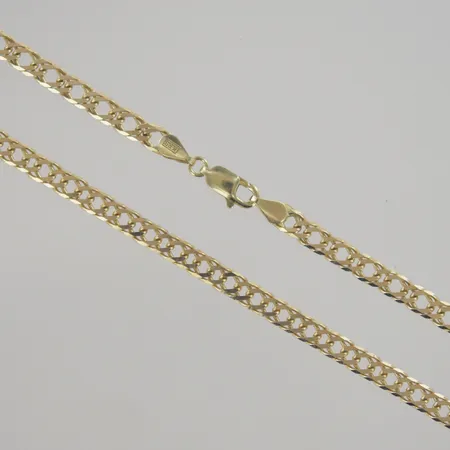 Halskedja, längd 42 cm, bredd 2 mm, 18K Vikt: 12,1 g