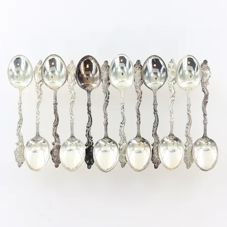 12 moccaskedar 100mm, MAB, silver 830/1000. Vikt: 134,3 g