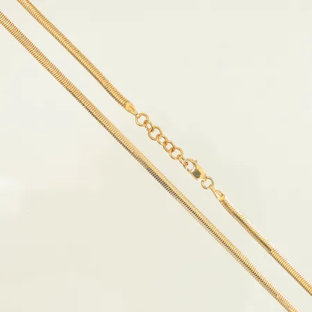 Halskedja, längd ca 40cm, bredd 3mm, 18K, 6,3g 