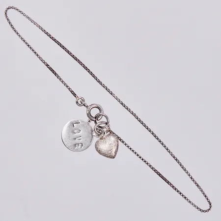 Armband Venezia med berlock "Love", längd ca 18,5cm, bredd ca 1mm, 92571000 silver Vikt: 1,8 g
