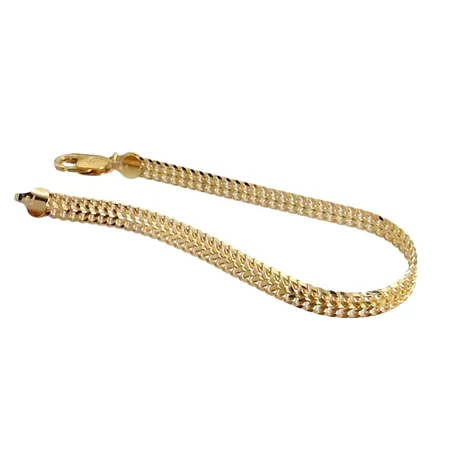 Armband Rävsvans, 18K guld, Balestra Italien, S&Co, svensk kontrollstämpel, längd 18,4 cm, bredd 5,3 mm, fint skick Vikt: 10,4 g