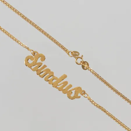Namncollier, 39cm, 21K 8,0g.