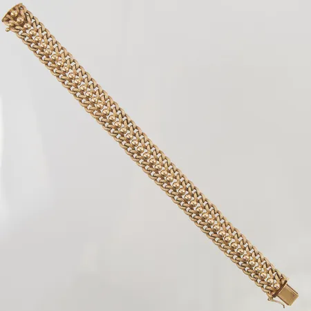 Armband, 18,5cm, bredd: 13mm, italienska stämplar, 18K, 19,4g.