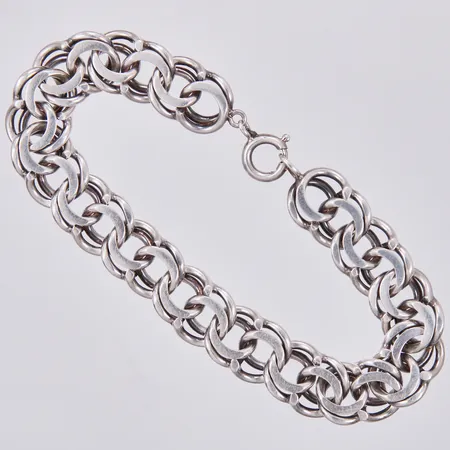Armband Bismarck, längd ca 20,5cm, bredd ca 11mm, silver Vikt: 29,8 g