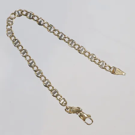 Armband tvåfärgad 17,5cm bredd 4mm 18K Vikt: 7,5 g