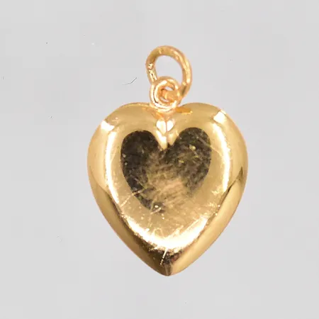 Hänge hjärta 12,5x18mm, ihålig, repig, bucklig, 18K Vikt: 0,8 g