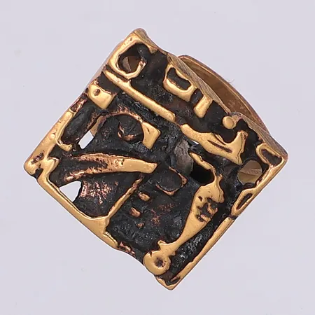 Ring av Jorma Laine regelbar modell stl 18, brons