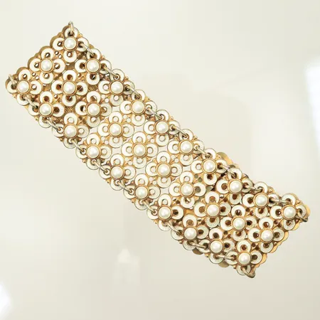 Armband med emalj, 18cm bredd 34mm, D-A David Andersen silver 925/1000-delar, 47,6g