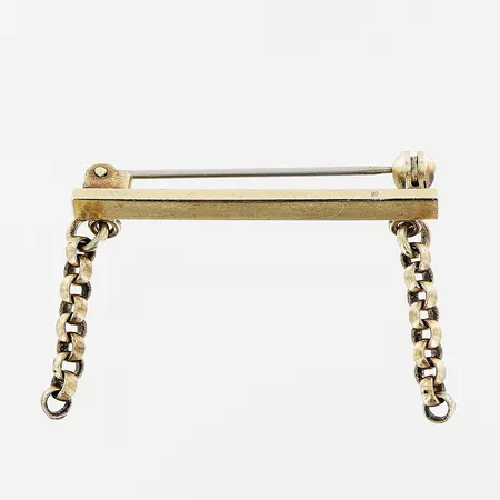 Brosch Wiwen Nilsson 35x3mm, del saknas, signerad, stämplad AN, Lund, H9/år 1958, 930, Sweden, silver. Vikt: 3,3 g