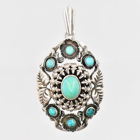 Hänge med turkoser, längd 44mm, turkoser, 830/1000