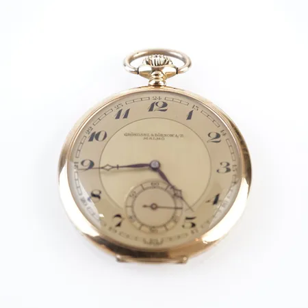 Fickur, 14k, Ø50mm, inner boett metall, brutovikt: 67,2gr