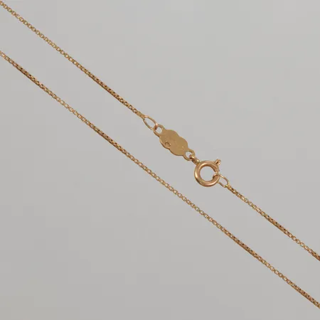 Kedja Venezia, 39cm, bredd 0,9mm, ojämnheter, trög lås, 18K  Vikt: 2,4 g