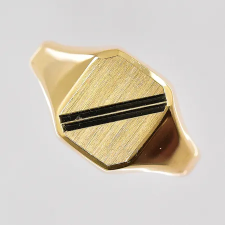 Klackring GHA mönstrad stl 21, bredd 3,5mm, klack 12,5mm, 18K Vikt: 4,3 g