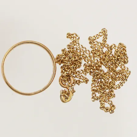 Diverse guld, skadat, gravyr, 18K  Vikt: 12,6 g