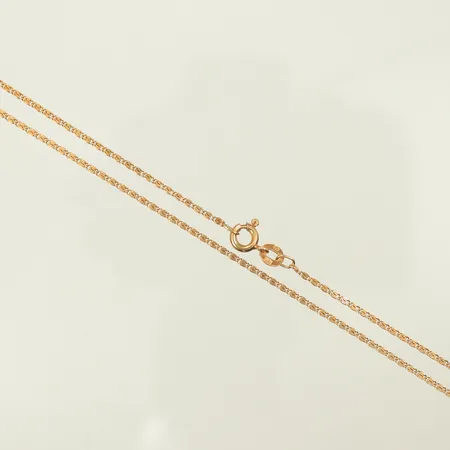 Halskedja 42cm bredd 1mm, 18K Vikt: 2,3 g