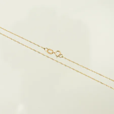 Halskedja singapore 42 cm, bredd 1mm, 18K Vikt: 0,8 g
