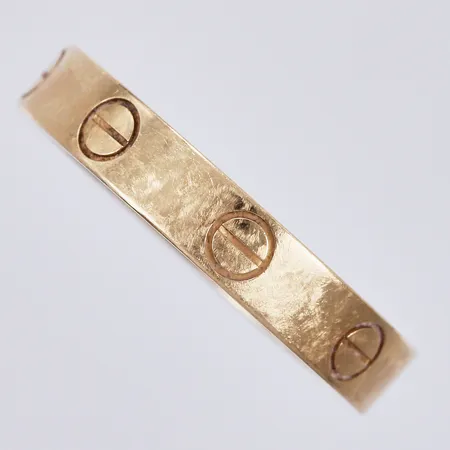 Ring Cartier Love stl: ca 17½ (55) bredd: ca 4mm serienummer: VWK709, certifikat från 2023, tygpåse, repig, 18K  Vikt: 3,4 g