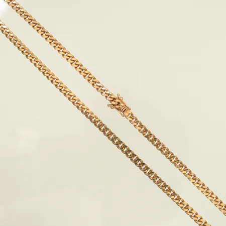 Halskedja pansar, längd 45cm, bredd 4mm, JO'ANS, 18K, 25g Vikt: 25 g