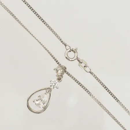 Kedja Pansar med hänge med stenar, längd 50,5cm, bredd 1,3mm, hängets mått 26x10mm, 925/1000 silver  Vikt: 4,4 g