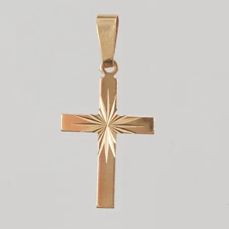 Hänge kors, 20x10mm, 18K, 0,3g.