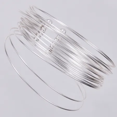 Armring, längd: ca 17cm, bredd: ca 11m, rörliga delar, GHA, 925/1000, silver Vikt: 15,6 g