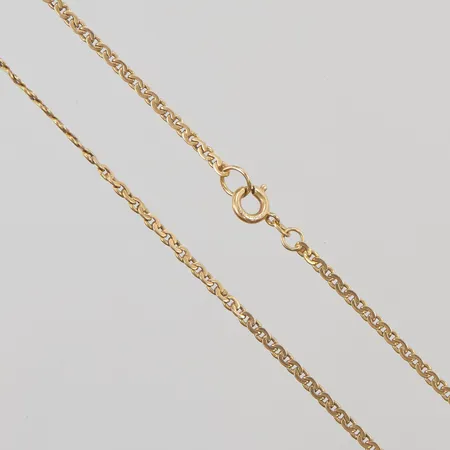 Kedja manglad ankar, 42cm, bredd:2mm, 18K 4,8g.