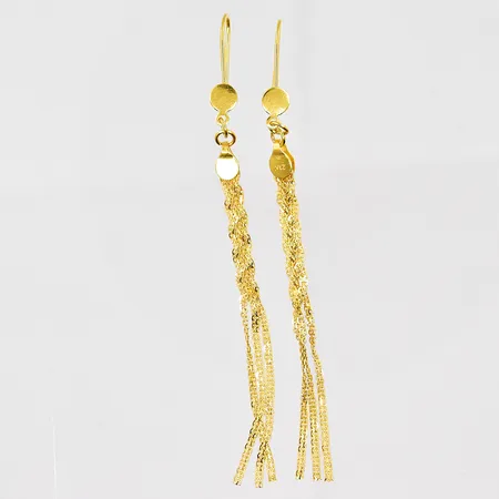 Ett par örhängen, längd 85mm, 21K Vikt: 3,7 g