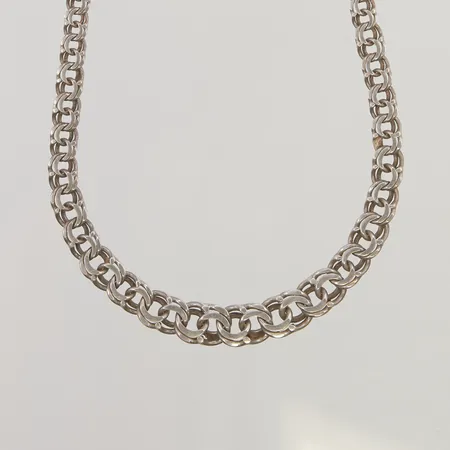 Collier doserad Bismarck, 42cm, bredd: 4-8,2mm, 830/1000 silver, 13,9g.
