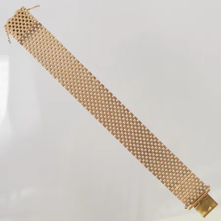 Armband korridorlänk, 19,5cm, bredd: 22mm, Ceson Guldvaru Ab, Göteborg år 1965, 18K, 44,0g.