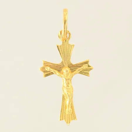 Hänge, krucifix, 30x14mm, 21K  Vikt: 1,4 g