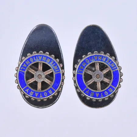 Ett par manschettknappar, Ø11 mm, silver 830/1000. Vikt: 5 g