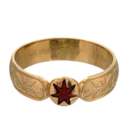 Ordensring Druidorden, 18K guld, Ø24,0 mm, bredd 6,5-8 mm, felfri emalj, gravyr  Vikt: 9,4 g