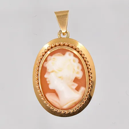 Hängsmycke Camé, 16x27mm, 18K Vikt: 2,7 g