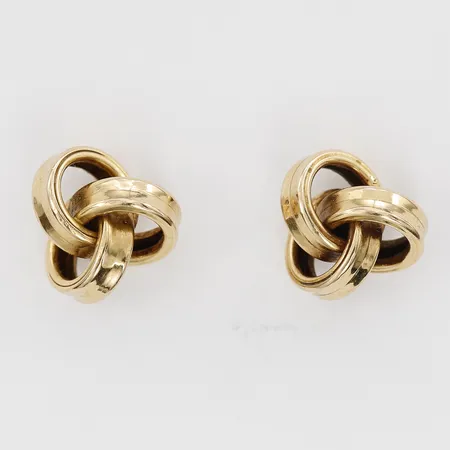 Ett par örhängen med knutar, Ø 12mm, stift, 18K guld Vikt: 1,7 g