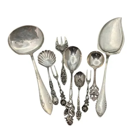 Parti silverbestick, 830/1000, 204g Vikt: 204 g