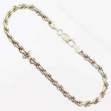 Armband Cordell, defekt, 21cm, bredd 4mm, GHA, silver 925/1000. Vikt: 12,6 g