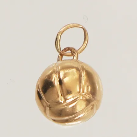 Hänge boll, längd 17mm inklusive ögla, bredd 9,6mm, 18K  Vikt: 0,8 g