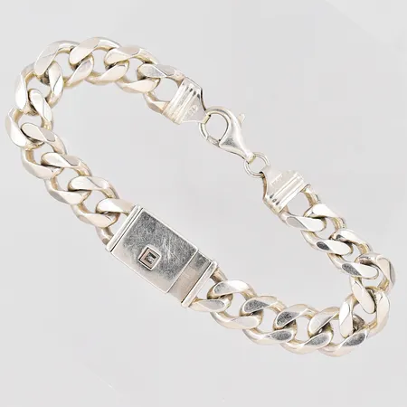 Armband Efva Attling, Längd 21cm, bredd 11,3mm, länken ej original, Silver 925/1000 Vikt: 46 g