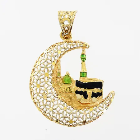 Hänge, emalj, 22x30mm, 18K Vikt: 1,8 g