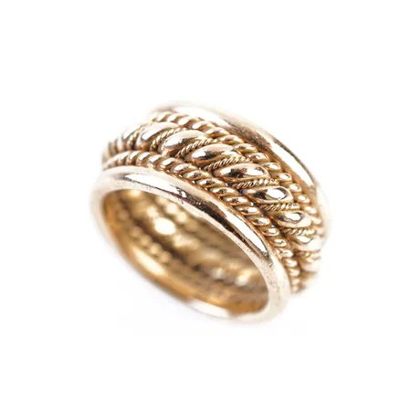 Ring, stl 17(53), bredd 10mm, 18k Vikt: 13 g