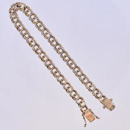 Armband Bismarck, längd 19,5 cm, bredd 6 mm, 18K. Vikt: 11,3 g