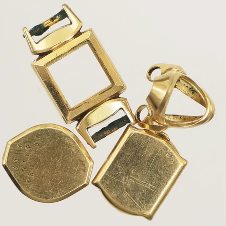 Diverse guld, två delar ej guld, 18K Bruttovikt 9,3g 